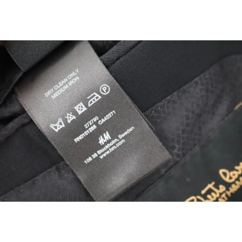 NWT Roberto Cavalli x H&M Men's 42R 2 Button Black Wool sport coat Blazer Jacket